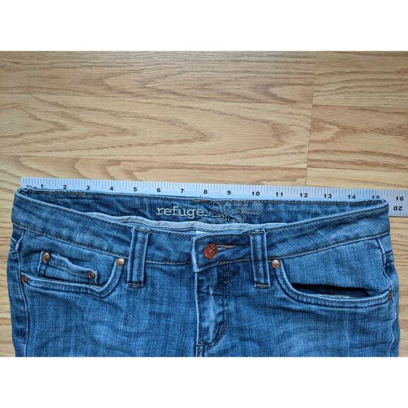Womens Refuge Jeans Size 7S Blue Denim Cotton Polyester Spandex Blend Logo - Picture 5 of 11
